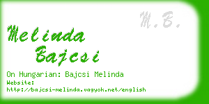 melinda bajcsi business card